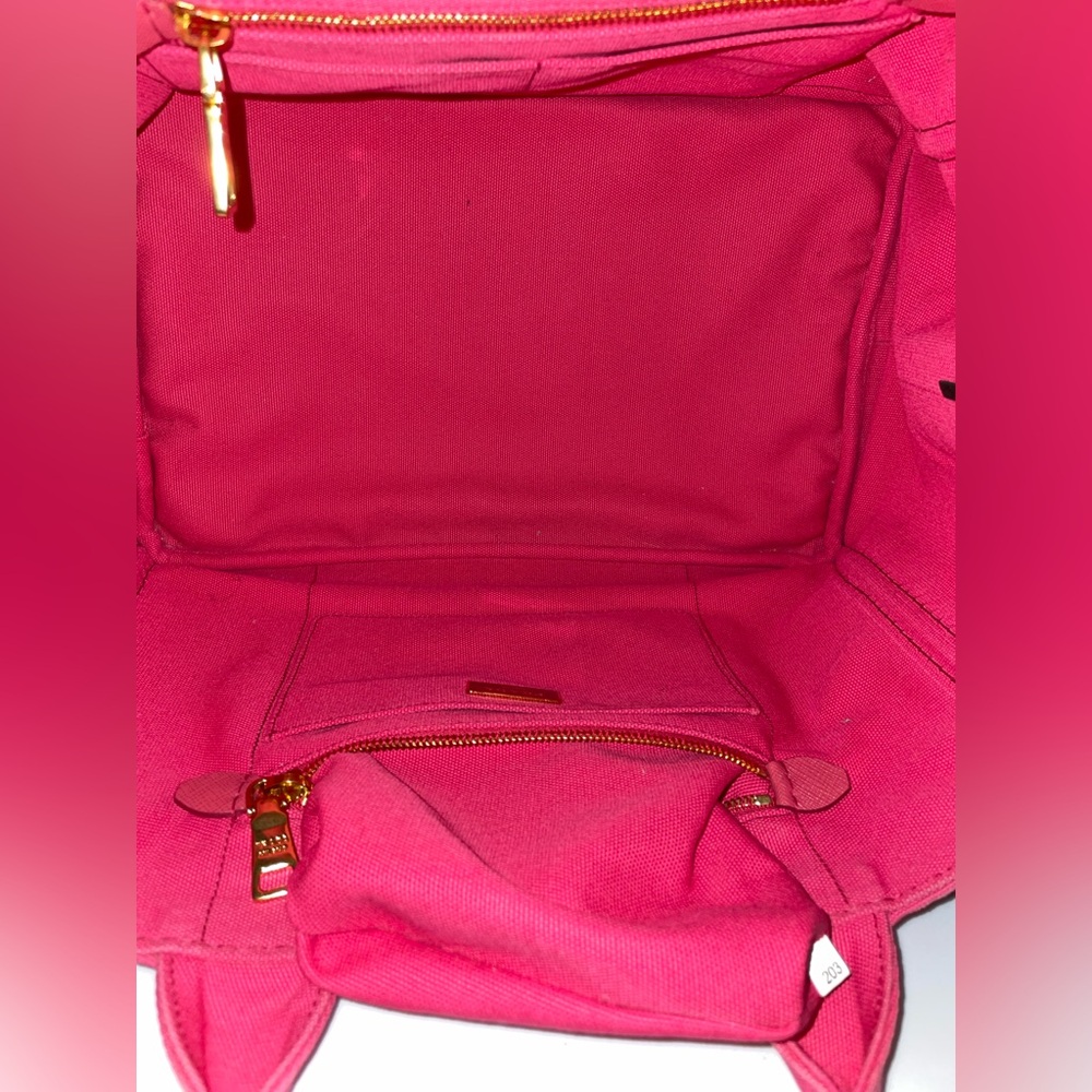 Prada Canapa classic pink denim tote bag No Detachable strap & Dustbag EUC - Picture 10 of 17